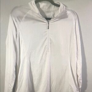White Quarter-Zip Pullover